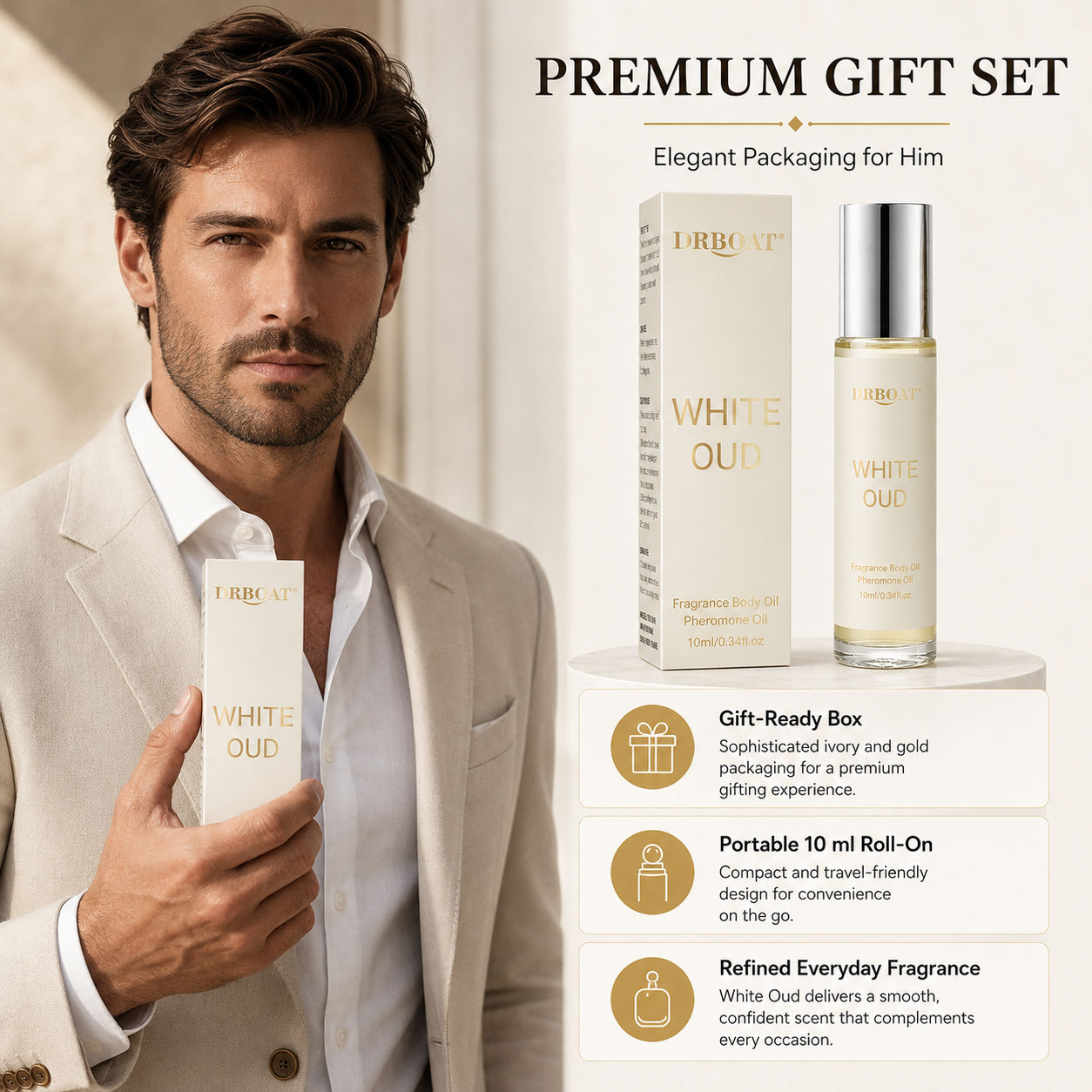 Perfume Fragrance Oil - Perfume en formato roll-on para hombre,